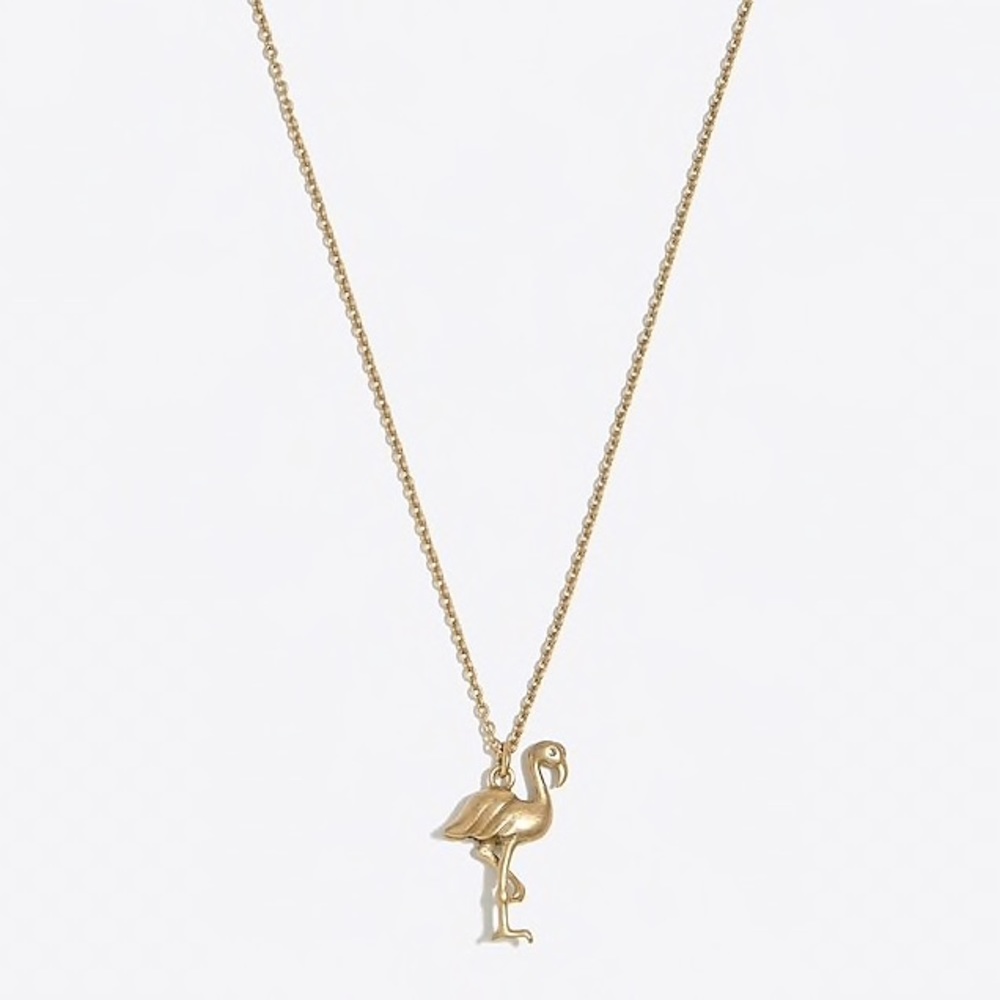 NEW Golden Flamingo Pendent Necklace - Picture 2 of 2